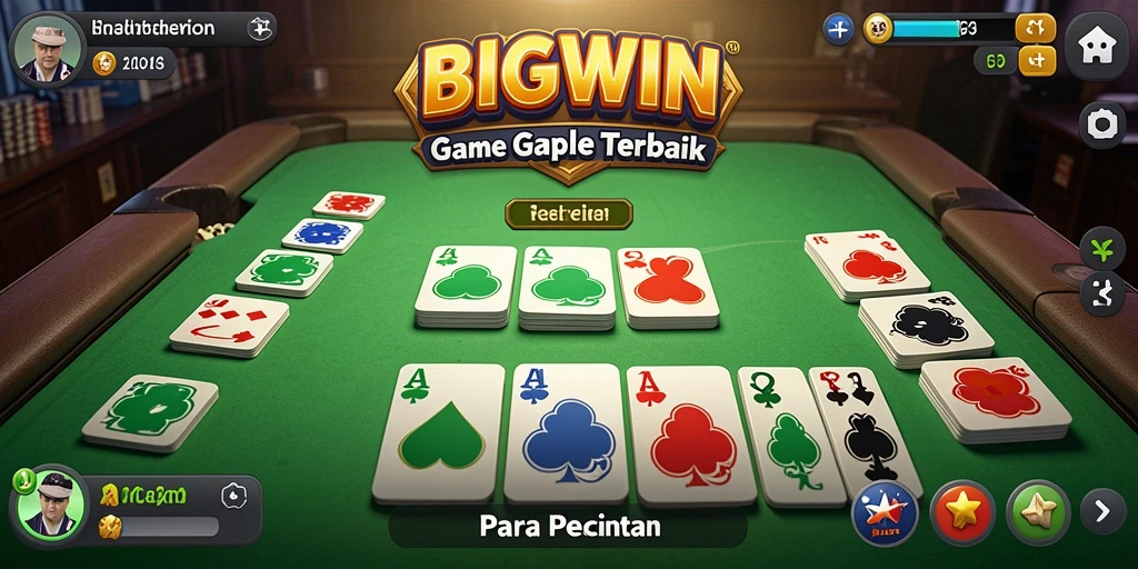 Tampilan gameplay Gaple yang seru dan mengesankan di BIGWIN.