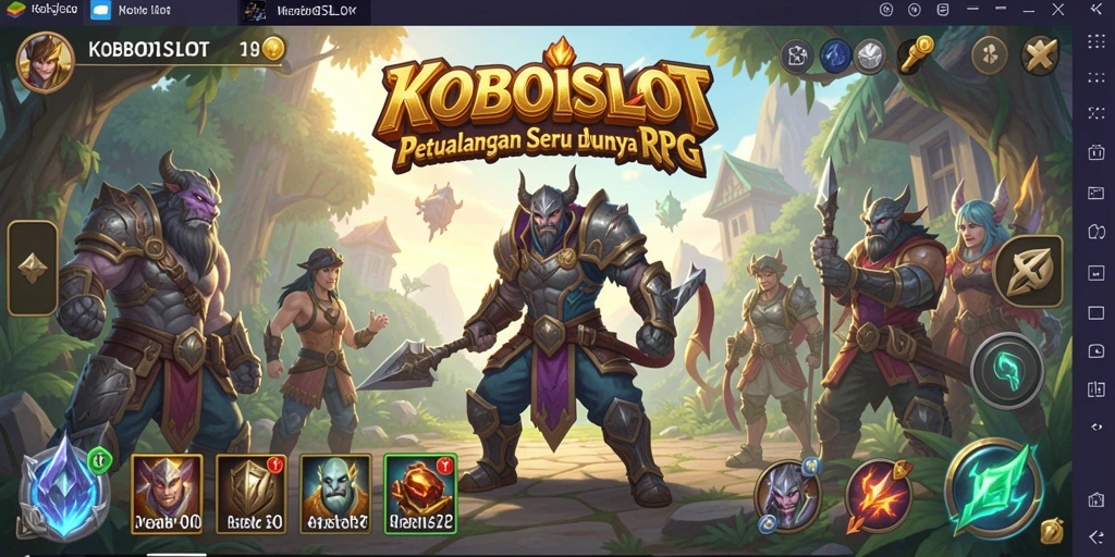 Tampilan gameplay seru dalam KOBOISLOT yang penuh tantangan.