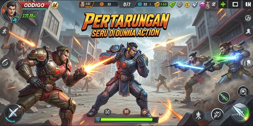 Tangkapan layar gameplay ODDIGO yang penuh aksi dan menegangkan.