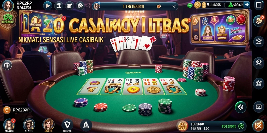 Screenshot gameplay Live Casino RP62RP yang menarik dan interaktif.